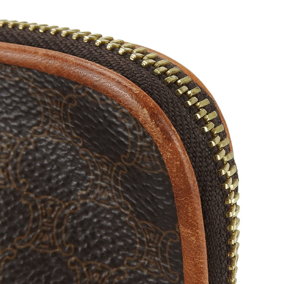 Celine pouch, macadam leather, brown, accessories, women's, CELINE - Picture 8 of 11